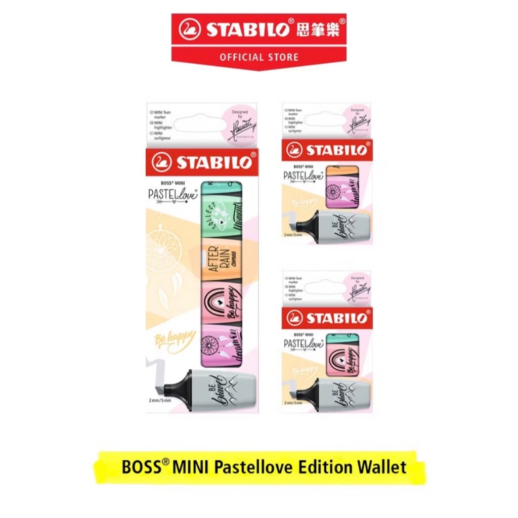 【德國天鵝STABILO】BOSS MINI Pastellove Edition 波士馬卡龍色迷你螢光筆 好攜帶輕巧ST0703-49, , large