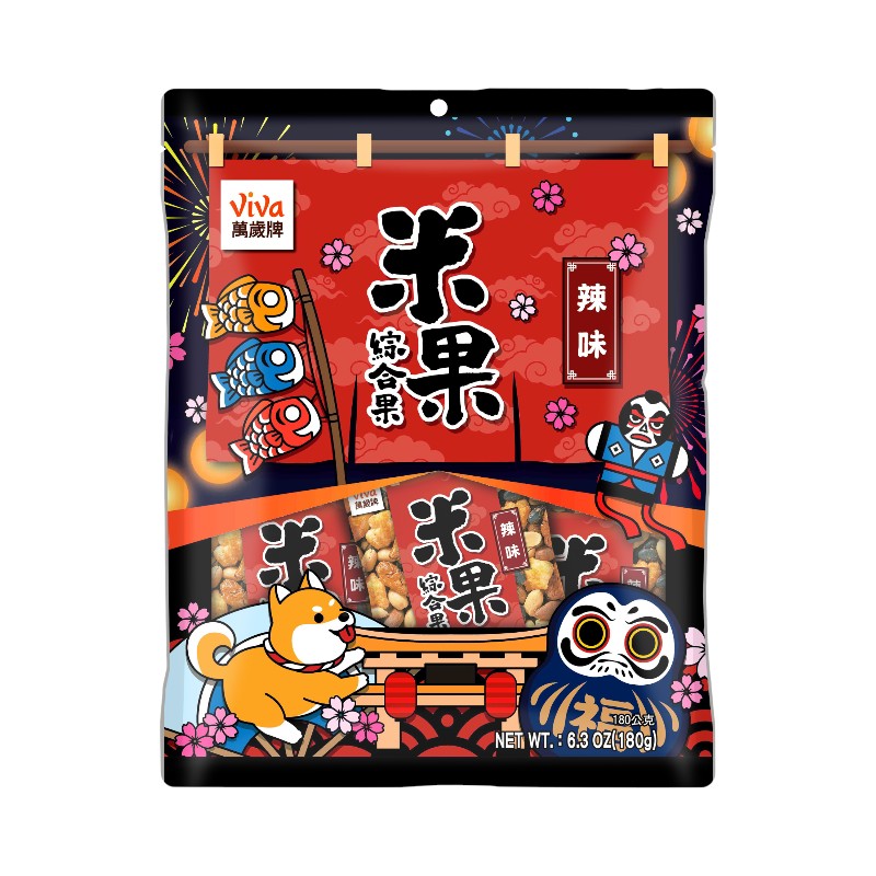 Viva Rice Crackers  Nuts Mix Spicy, , large