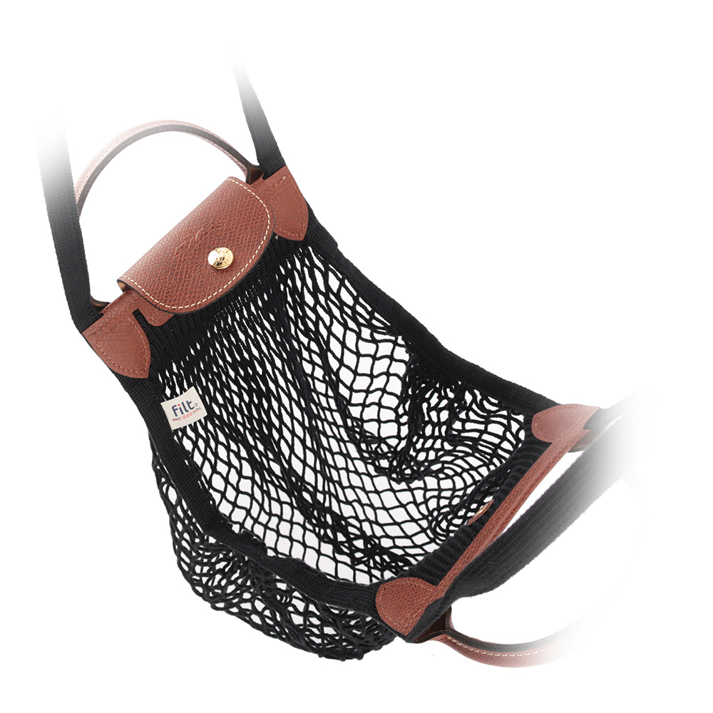 LONGCHAMP LE PLIAGE FILET 二用漁網包/黑色, , large
