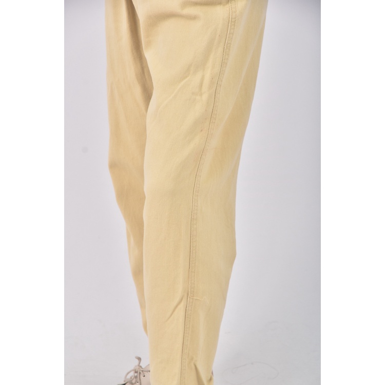 (XL) happy host高腰丹寧牛仔質感黃色長褲二手衣, , large