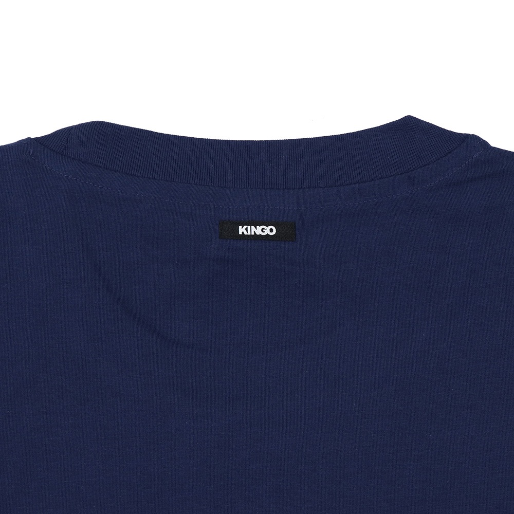 KINGO-超大尺碼-男款 圓領T恤-丈青-415128, , large