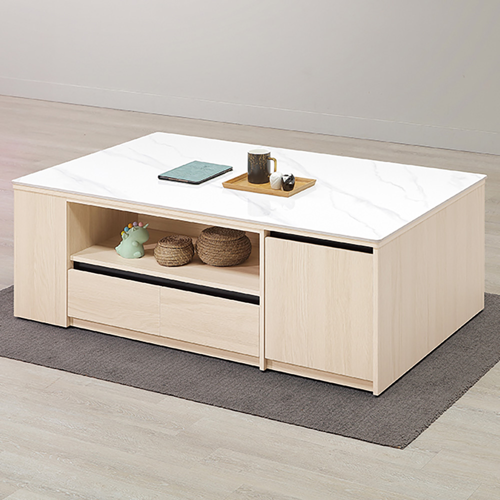 【Hampton 漢汀堡】朵尼5尺岩板大茶几-含凳, , large