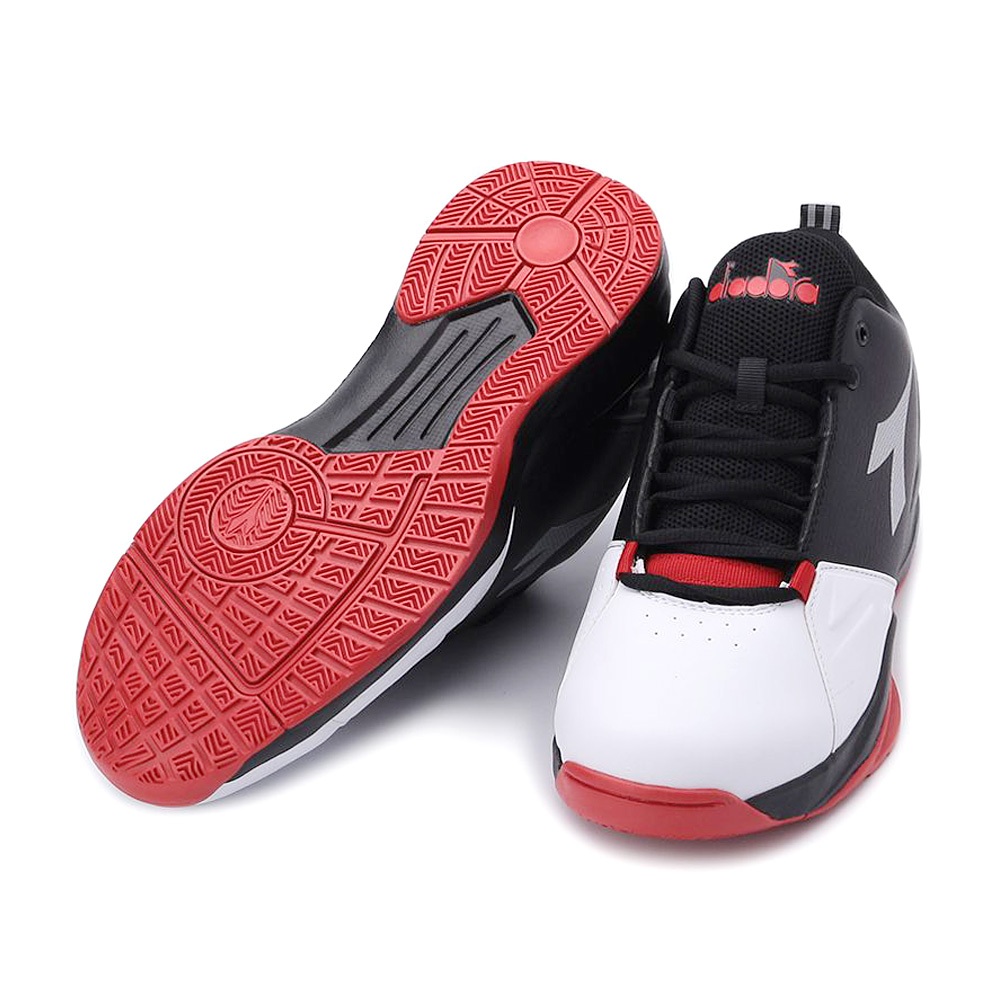 DIADORA迪亞多那 寬楦籃球鞋 男運動鞋 男鞋 時尚 透氣 舒適 好穿脫 保護後跟 耐磨 止滑 穩定 白黑藍 黑白紅, , large