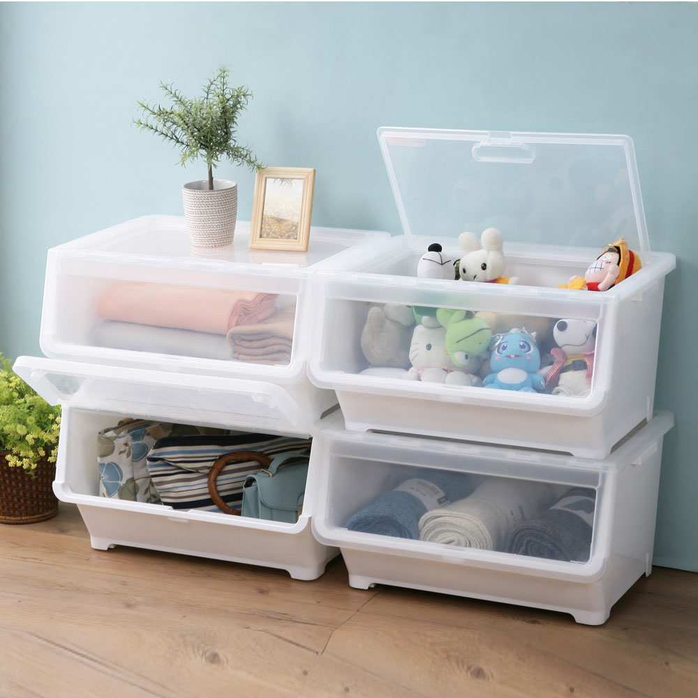 【真心良品】春日雙開直取式整理箱(50L)4入, , large