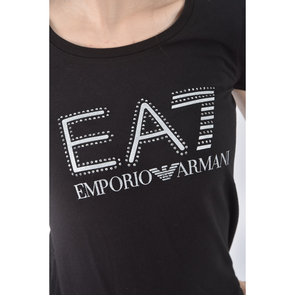 (S) emporio armani棉質簡約圓領黑色短袖上衣二手衣, , large