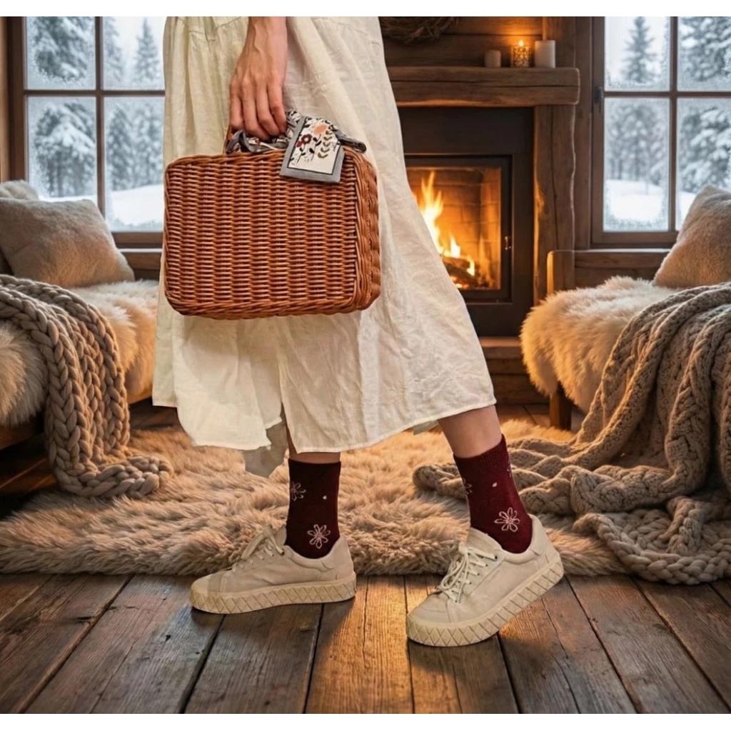 [Kaimei Cotton Industry] 6 pairs of random excellent winter essentials🔥 (women's) exquisite warm socks cold socks warm socks wool socks long socks winter socks, , large