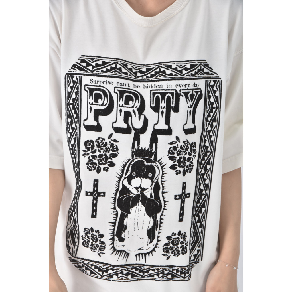 (M) scolar parity棉質純棉白色短袖上衣二手衣, , large