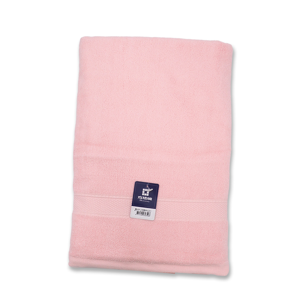 方格牌飯店級加大浴巾-78x160cm-粉紅色-1入, , large