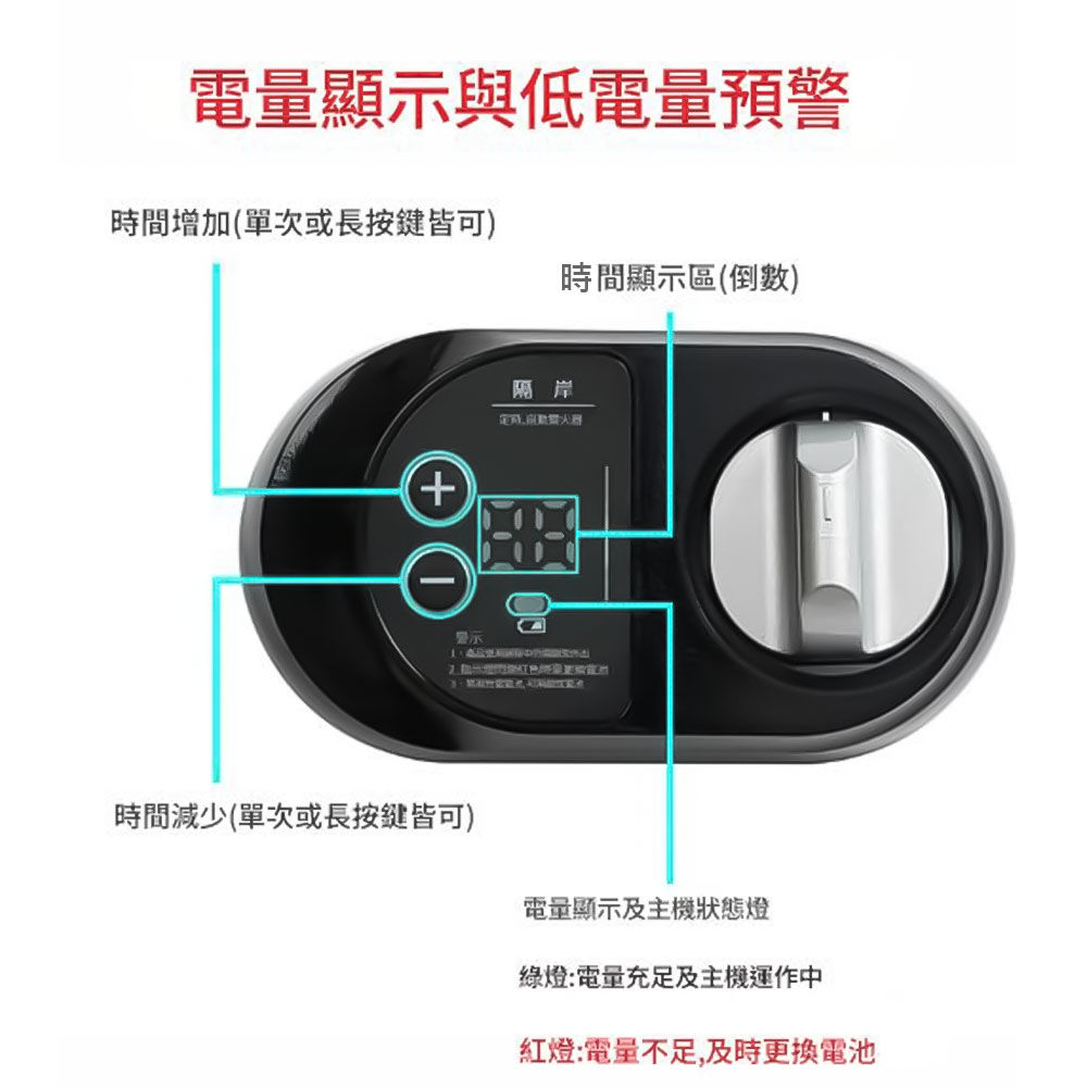 Right side of the gas stove timer shut-off device, , large