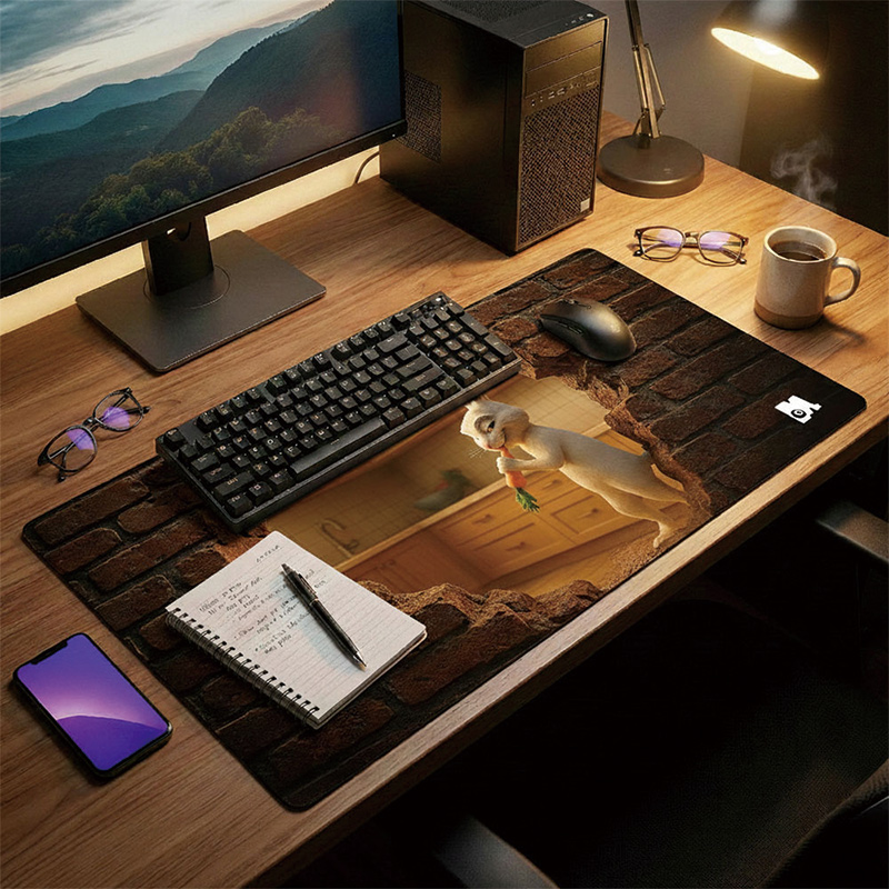 【怪獸】瑪思特 3D情境桌上墊 (60x34cm) -壞壞兔, , large