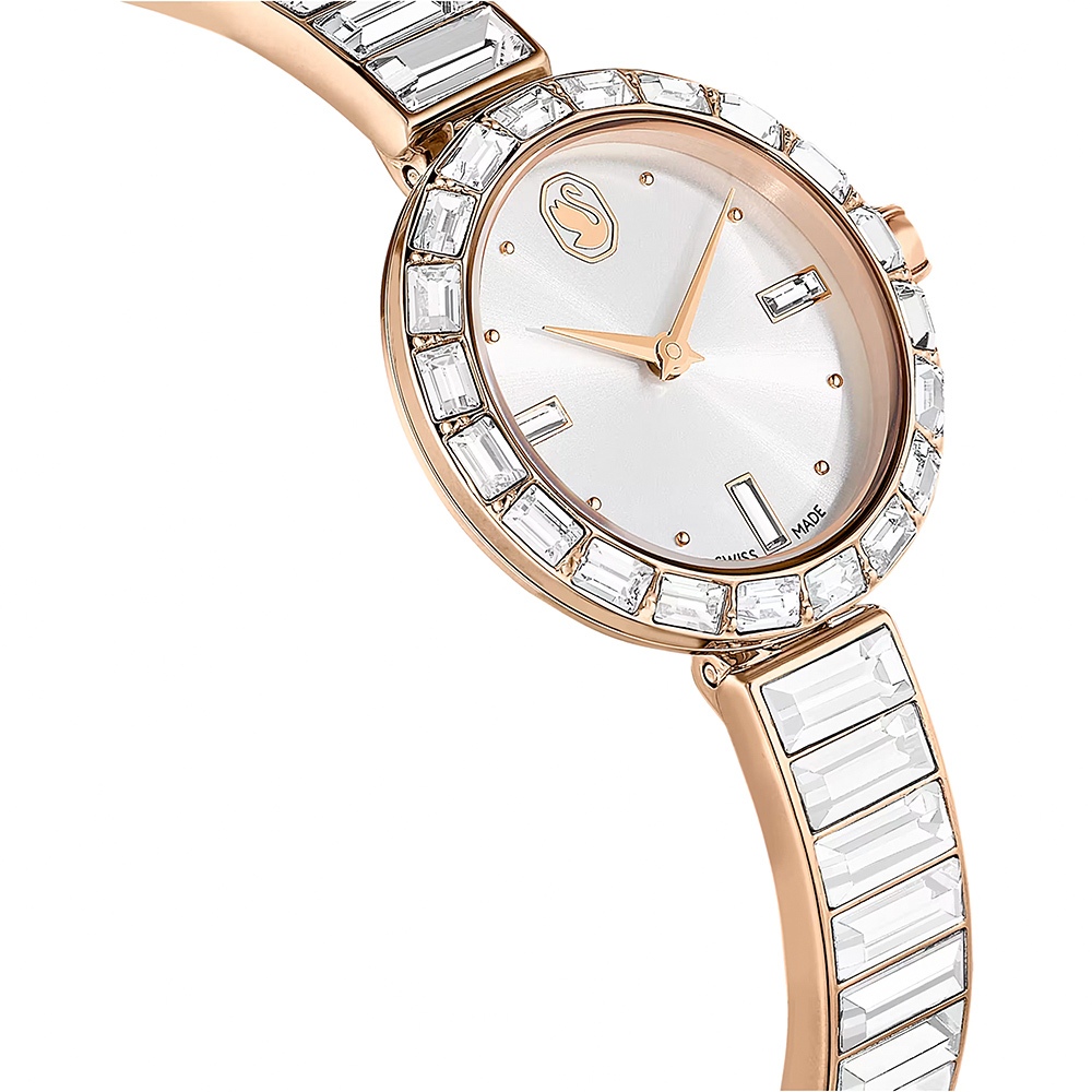 SWAROVSKI 施華洛世奇 Matrix Bangle 方形切割水晶手鐲式手錶 女錶-25mm 送禮 5677484, , large