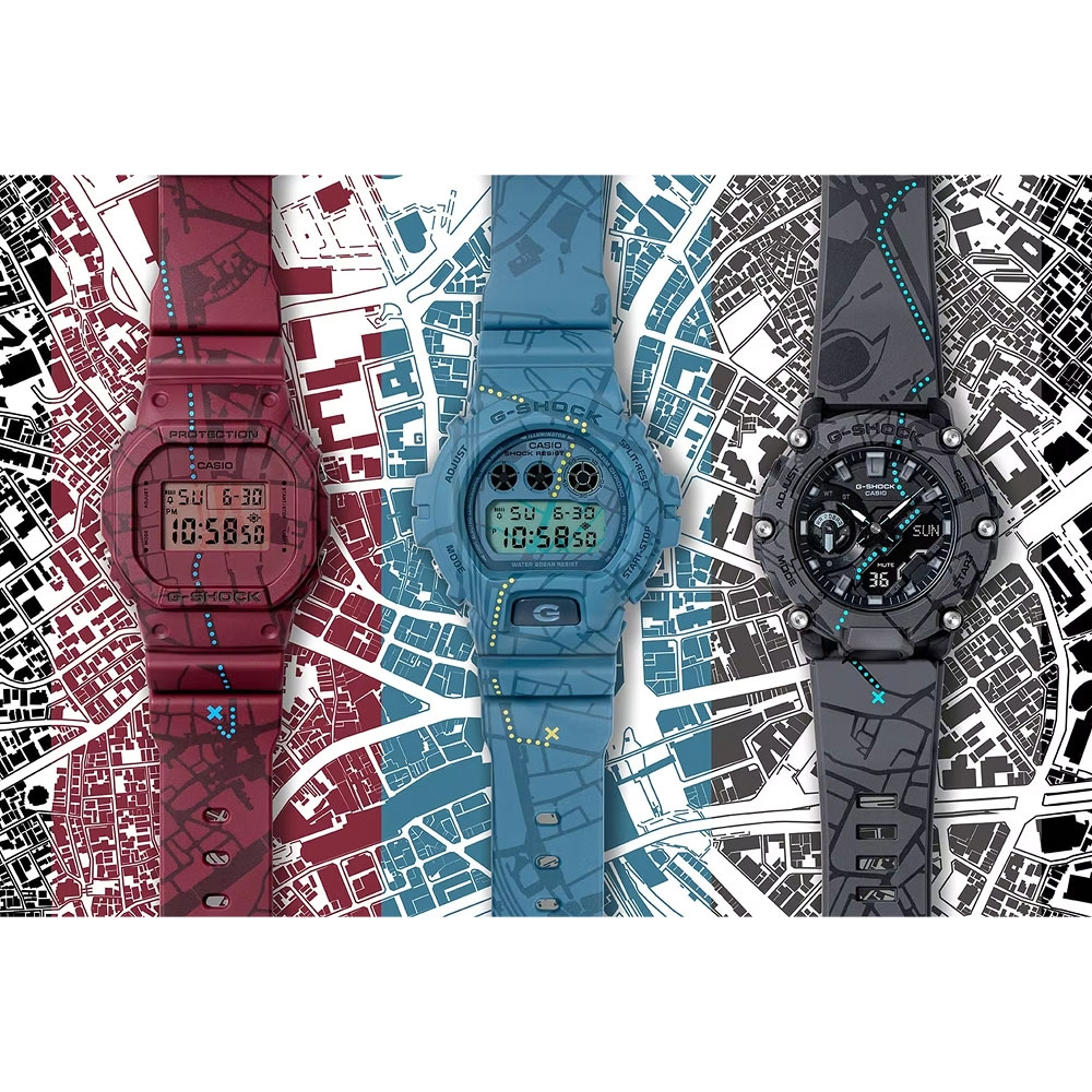 CASIO 卡西歐 G-SHOCK 澀谷尋寶 街頭復古風電子錶 DW-5600SBY-4, , large