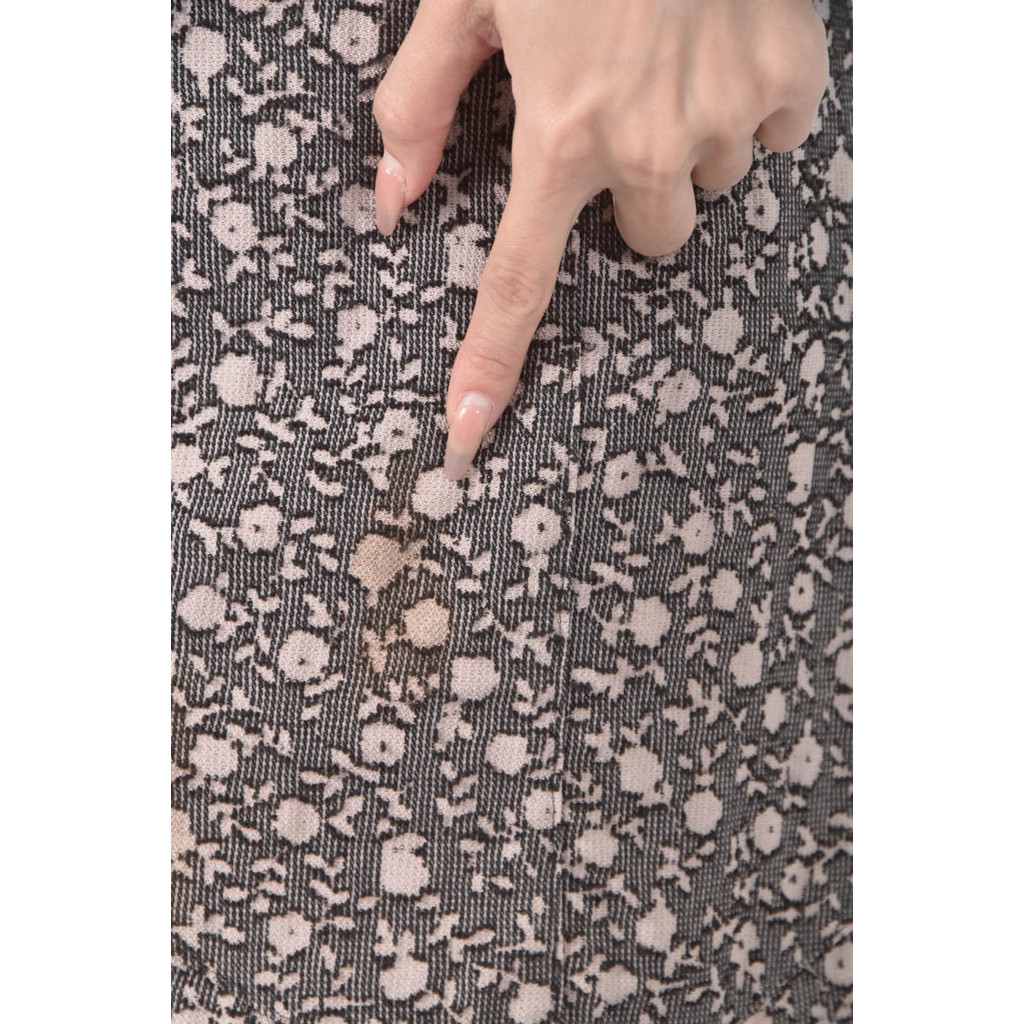 (M) 花紋黑色短裙二手衣, , large