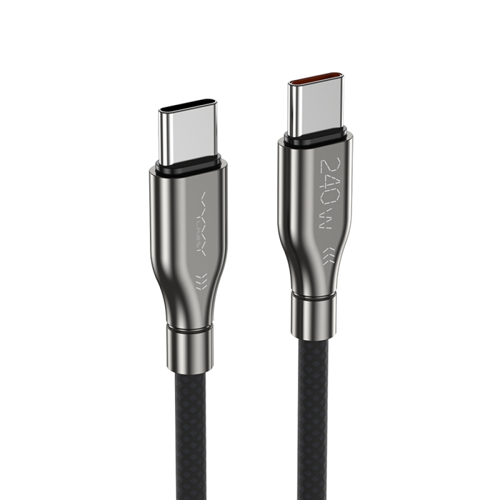 【Vyvylabs】240W Hardcord Series Fast Charging Data Cable Type-C to Type-C(2m)(Black)(Damaged Box Item), , large