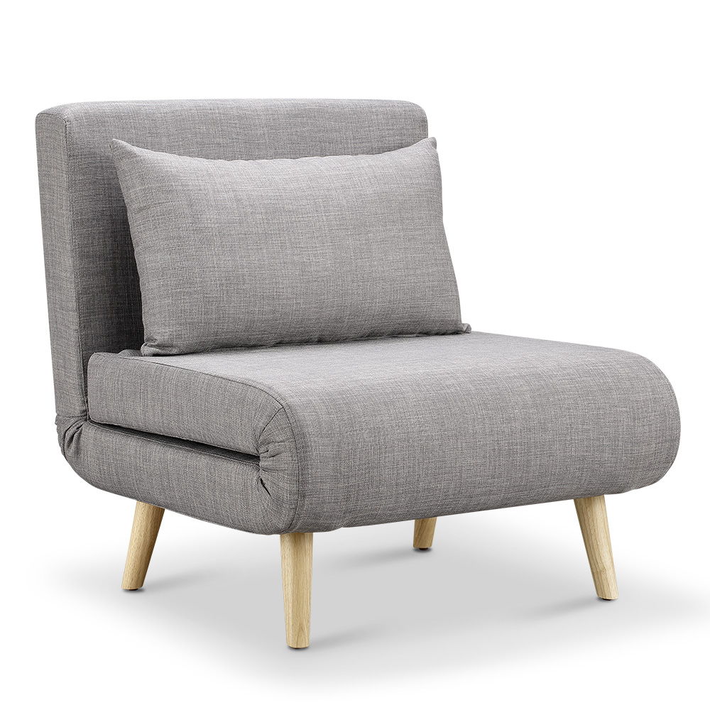 【Hampton 漢汀堡】安娜單人摺疊沙發床-鐵灰色, , large