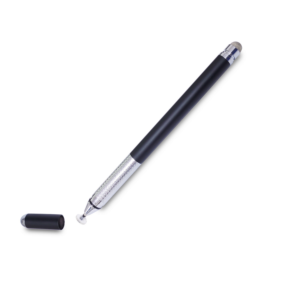 (2-Pack)[eFocusPrestige Black]DP22Dual-Head Disc Mesh Fine Stylus Pen