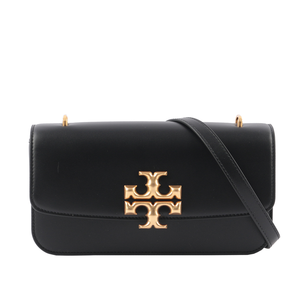 Tory Burch Eleanor 大標誌長型翻蓋小款二用包/黑色, , large