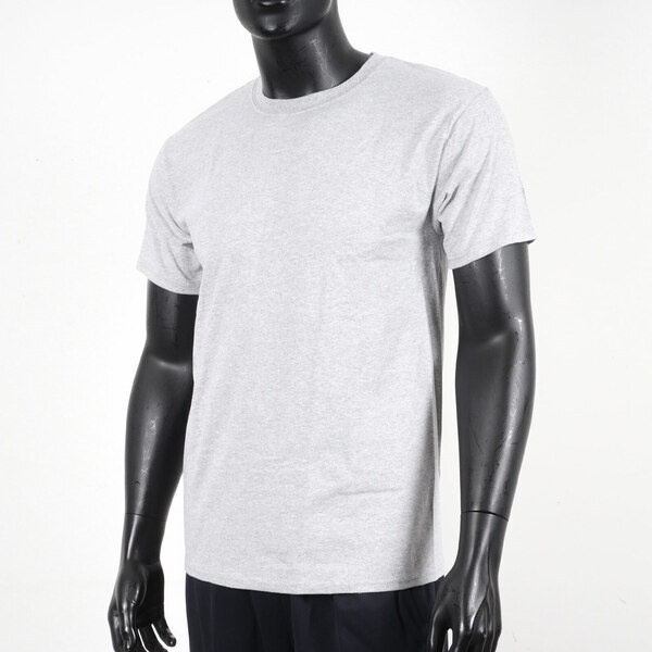 Champion 男 短袖上衣 T恤 美規 高磅數 純棉 舒適 休閒 圓領 純色 穿搭 運動灰 [T425-95H]