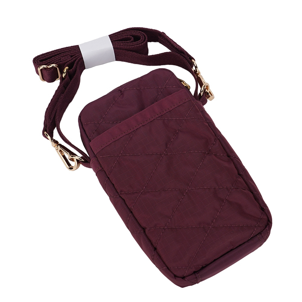 LeSportsac MINI PHONE CROSSBODY 迷你手機袋 手機包-紫紅菱形紋, , large