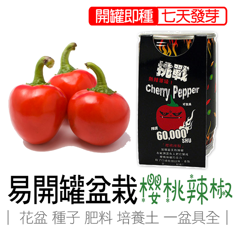 【心安購物】iPlant易開罐盆栽-櫻桃辣椒, , large
