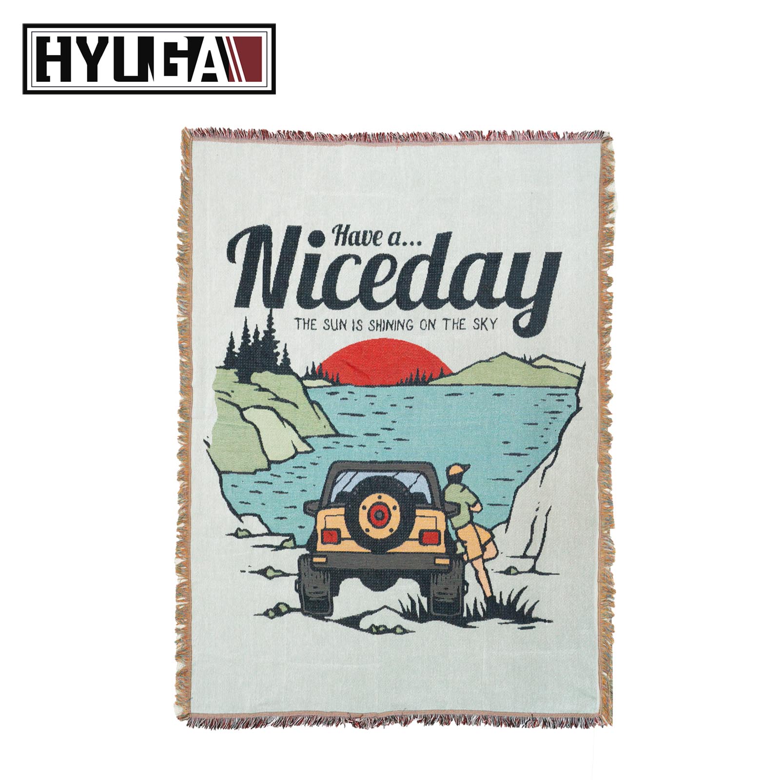 HYUGA Extra Large Camping Blanket【Sunset】