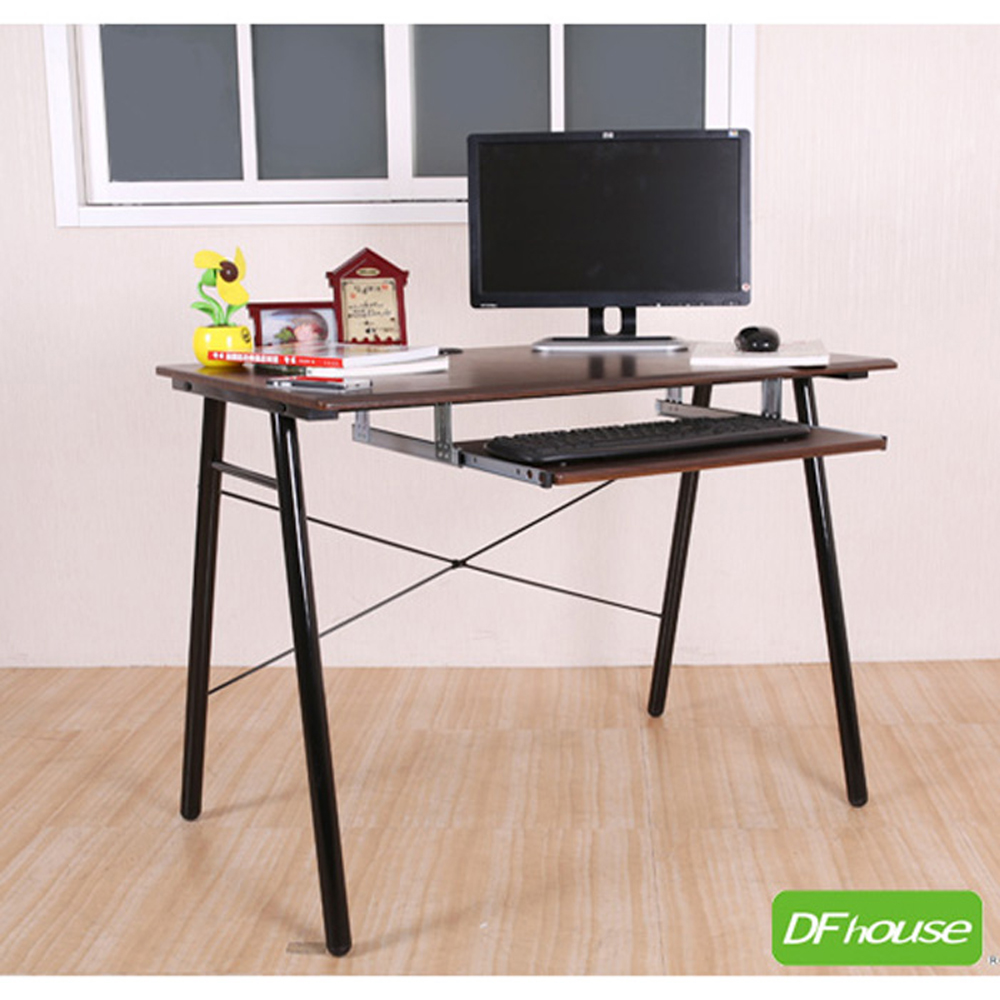 《DFhouse》羅浮宮A字附鍵盤電腦桌-2色, , large