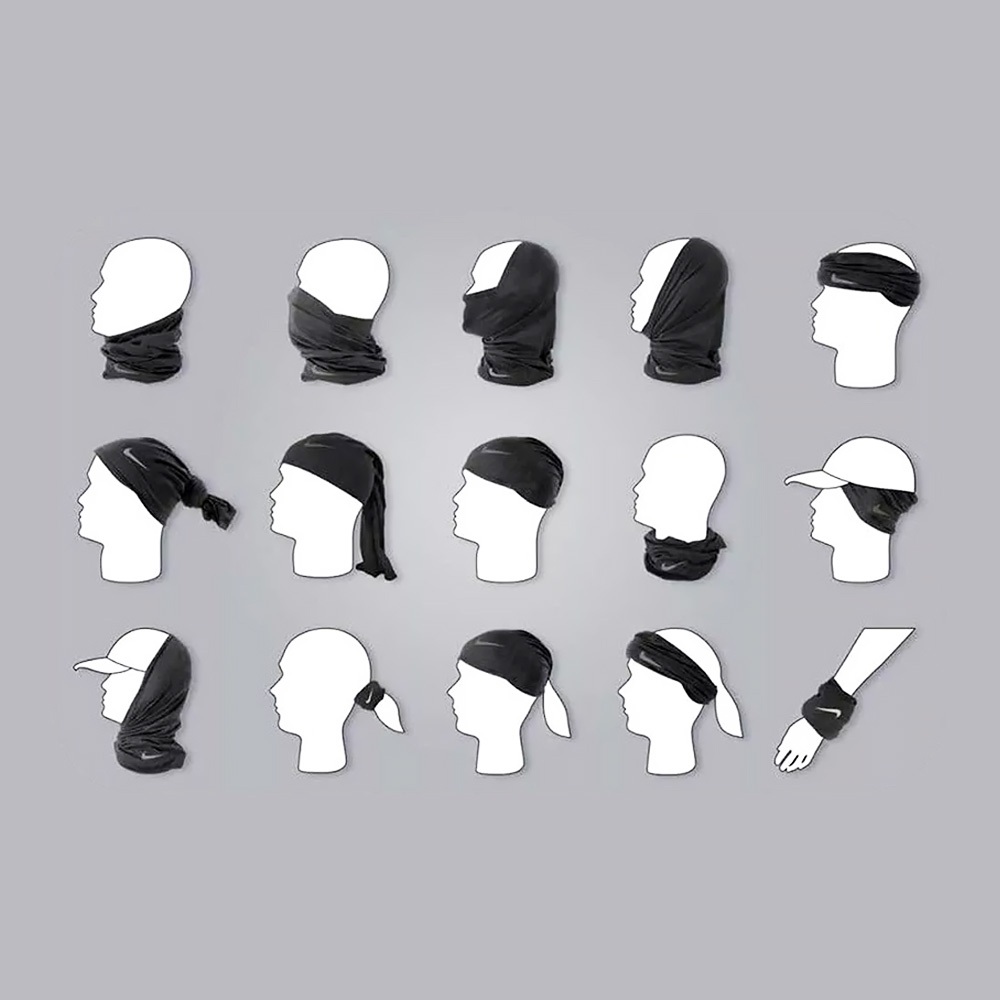 NIKE DRI-FIT 慢跑頸套 2.0 跑步 運動 騎車 簡約 素色 多功能 吸汗 乾爽 透氣 彈性 柔軟 舒適 黑, , large