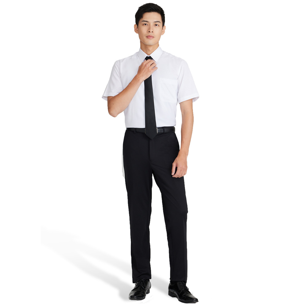 范倫提諾涼感彈性平口西褲7010黑, , large