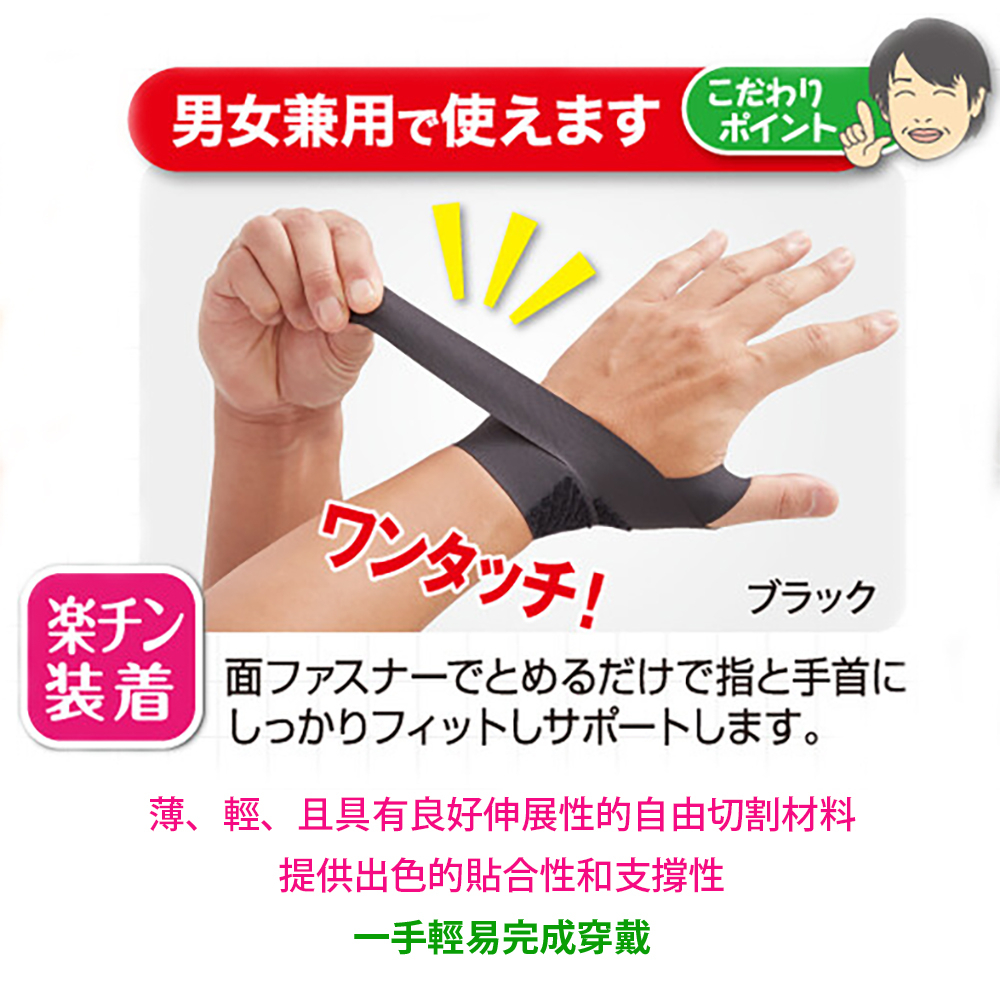 日本製【CERVIN】輕薄拇指護腕固定帶~ 布施接骨院醫師研發監製 男女/左右適用, , large
