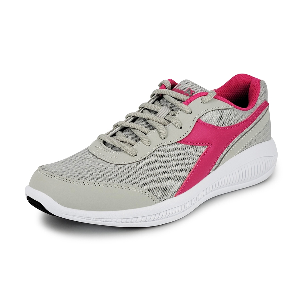 DIADORA迪亞多那 義大利進口 輕量運動慢跑鞋 EASY RUN 女運動鞋 女鞋 透氣 彈性 吸震 棉鞋墊 灰粉, , large