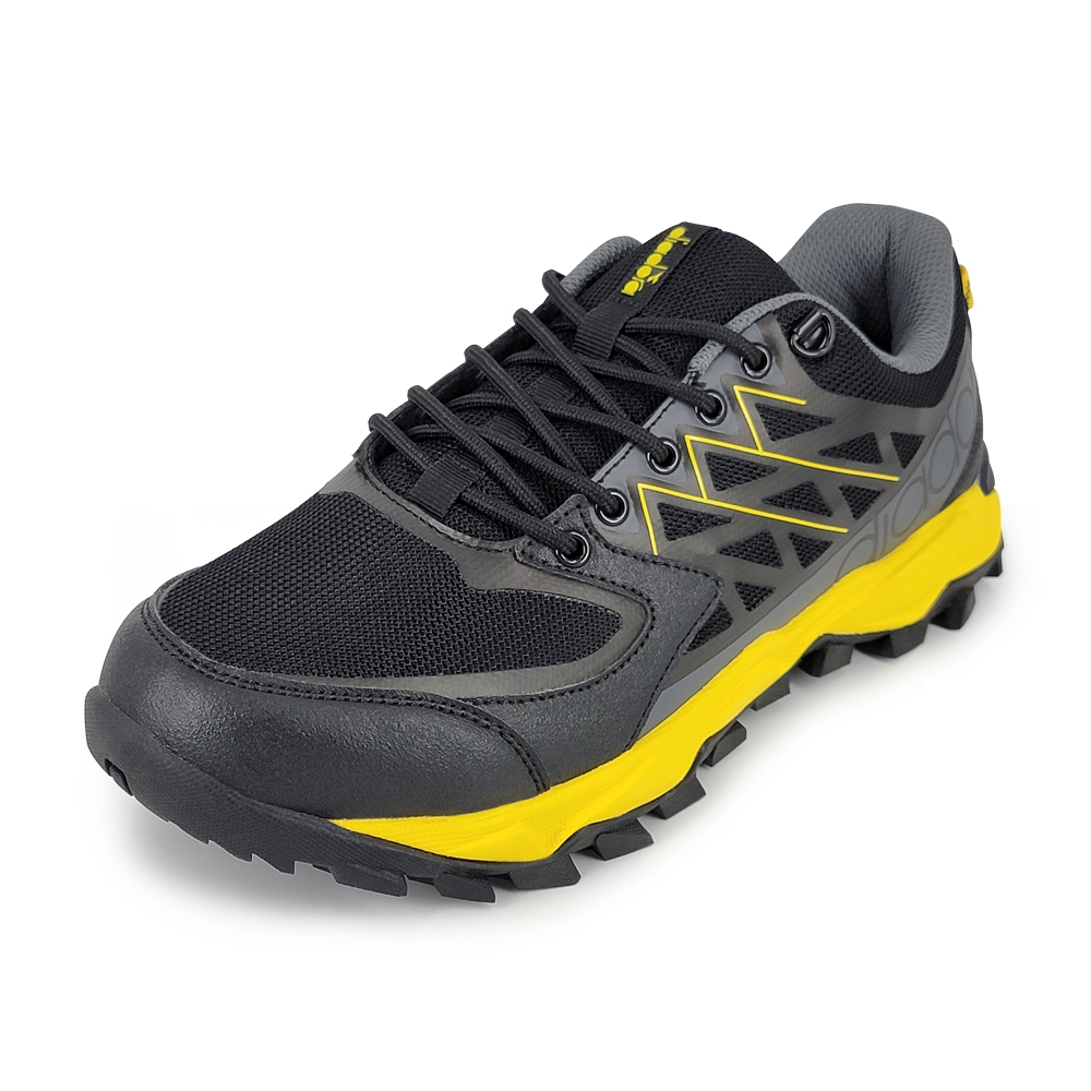 DIADORA迪亞多那 山林防水越野男鞋 男運動鞋 登山鞋 寬楦 高腳背 防潑水 緩震 排濕 耐磨 防滑 黑綠 黑黃, , large