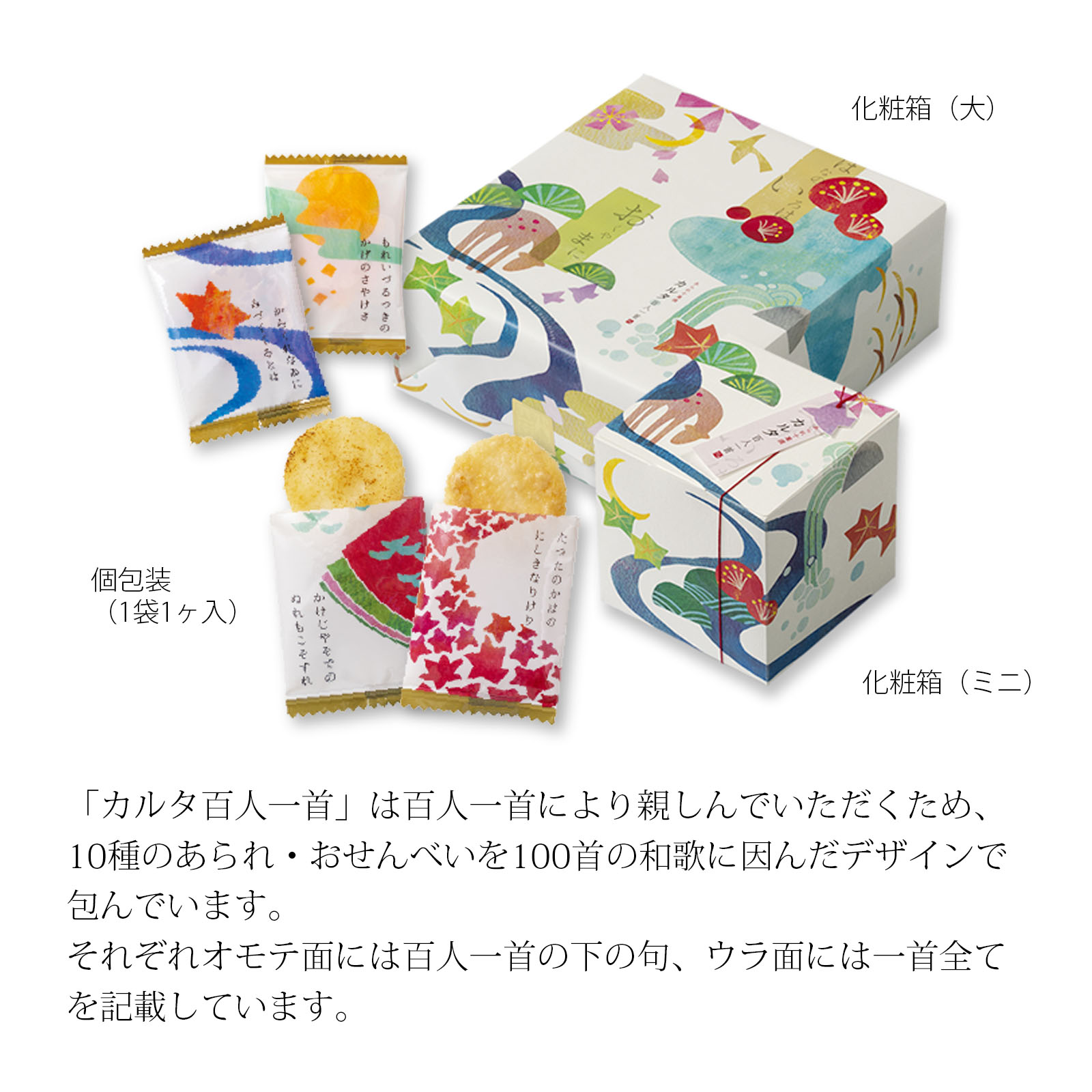 【小倉山莊】百人一首 仙貝禮盒 50入/盒, , large