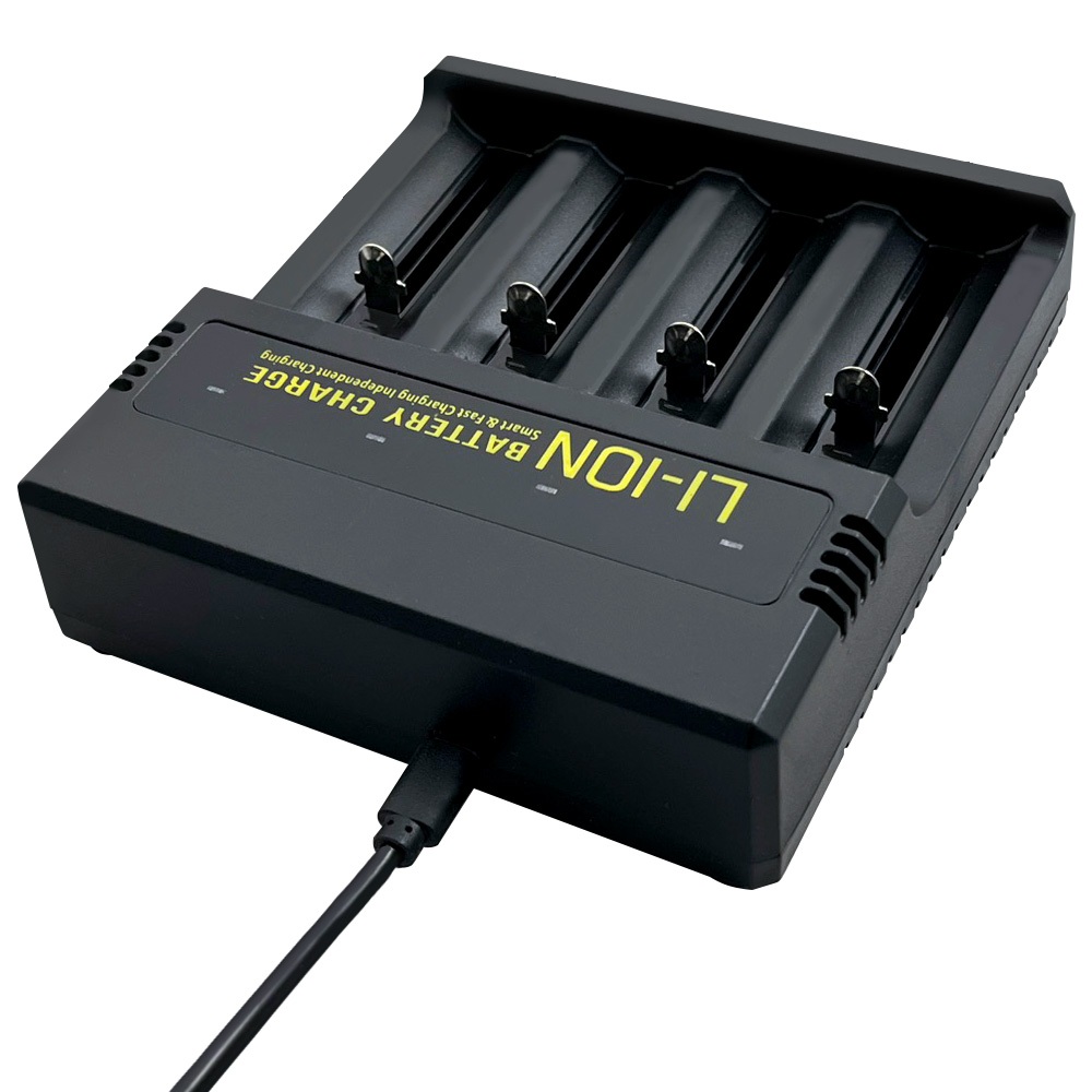 PRACTICAL PCA-010 smart four-slot lithium battery charger overload protection anti-overheating anti-short circuit applicable, , large