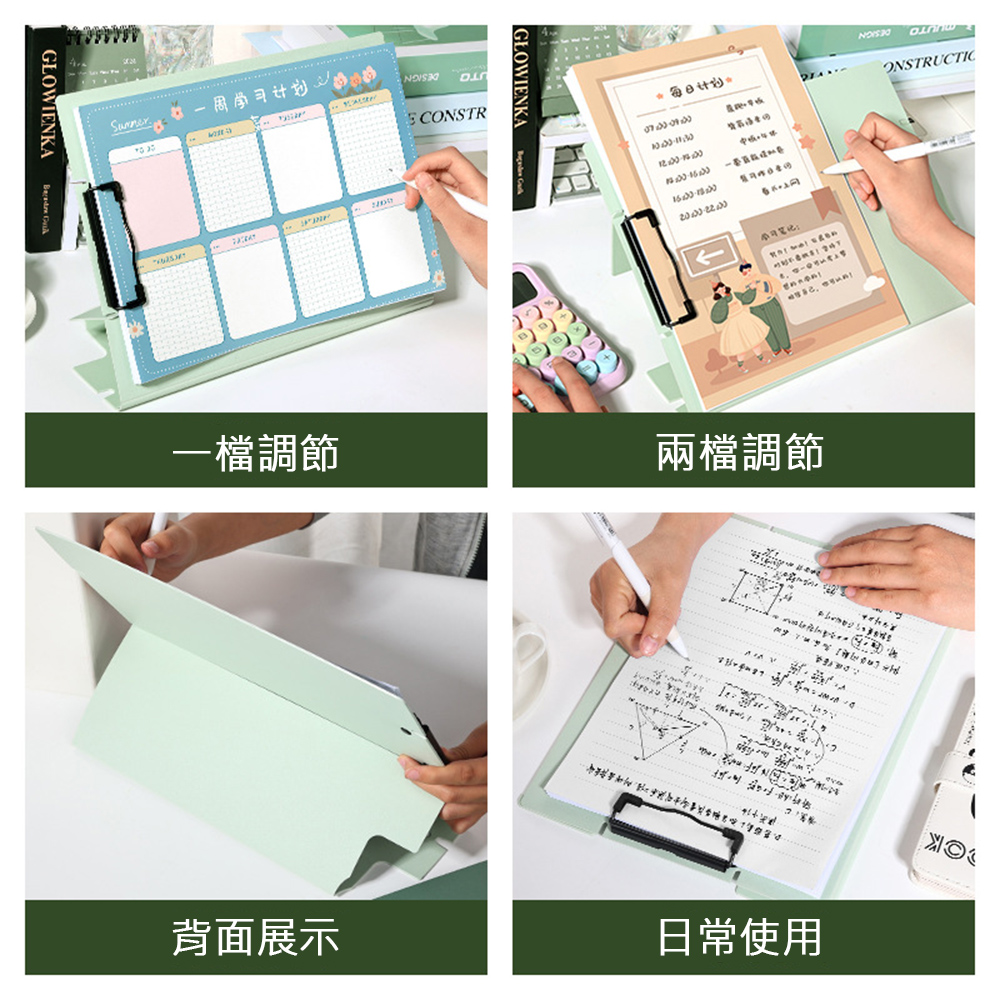 【龍品文創】莫蘭迪A4可立式丹麥夾-1入-粉紅色, , large
