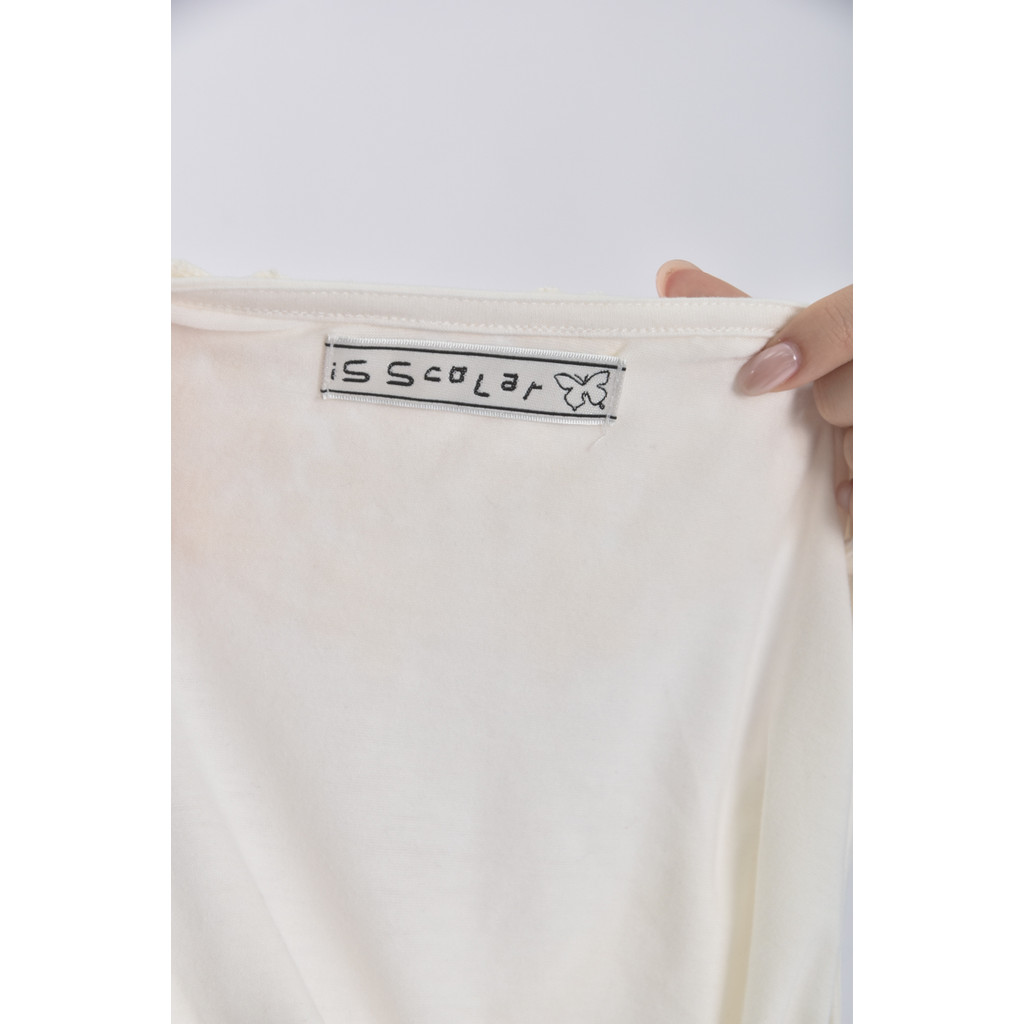 (M) scolar無袖白色上衣二手衣, , large