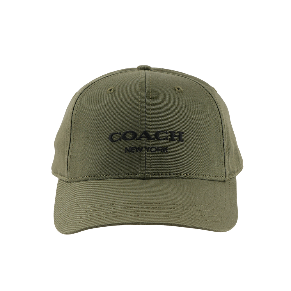 COACH 刺繡標誌棉質棒球帽 M-L/軍綠色, , large