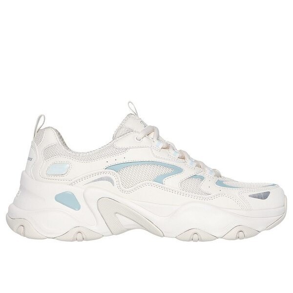 Kixpress-Skechers D'Lites 5.0 女 休閒鞋 經典 復古 厚底 增高 穿搭 米白 藍 [150520NTBL], , large