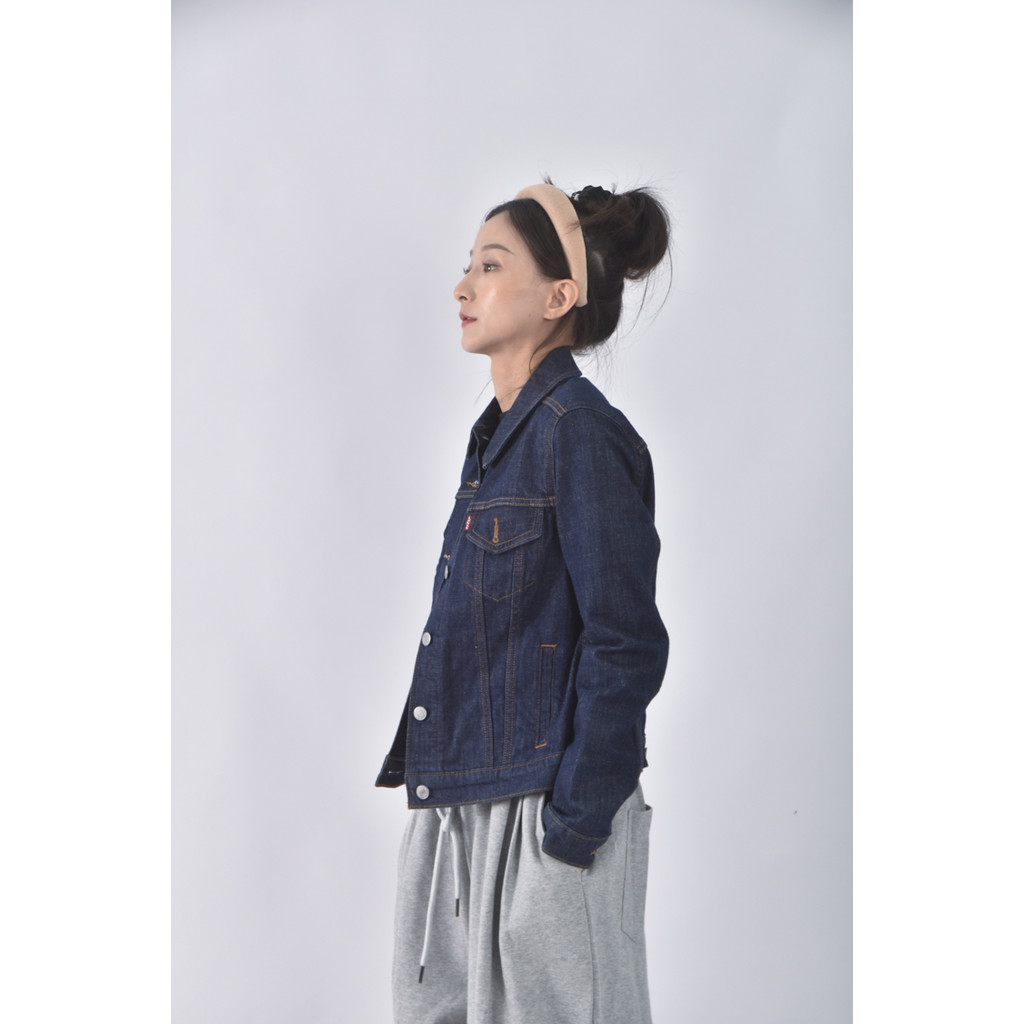 (S) levi丹寧牛仔素面藍色外套二手衣, , large
