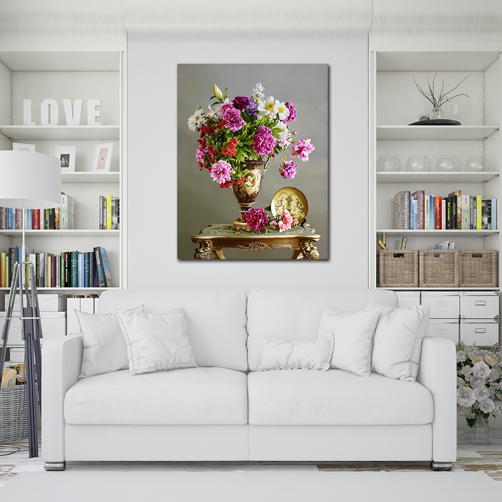 【御畫房】花開吉祥 國家一級畫師手繪油畫60×80cm(VF-155), , large