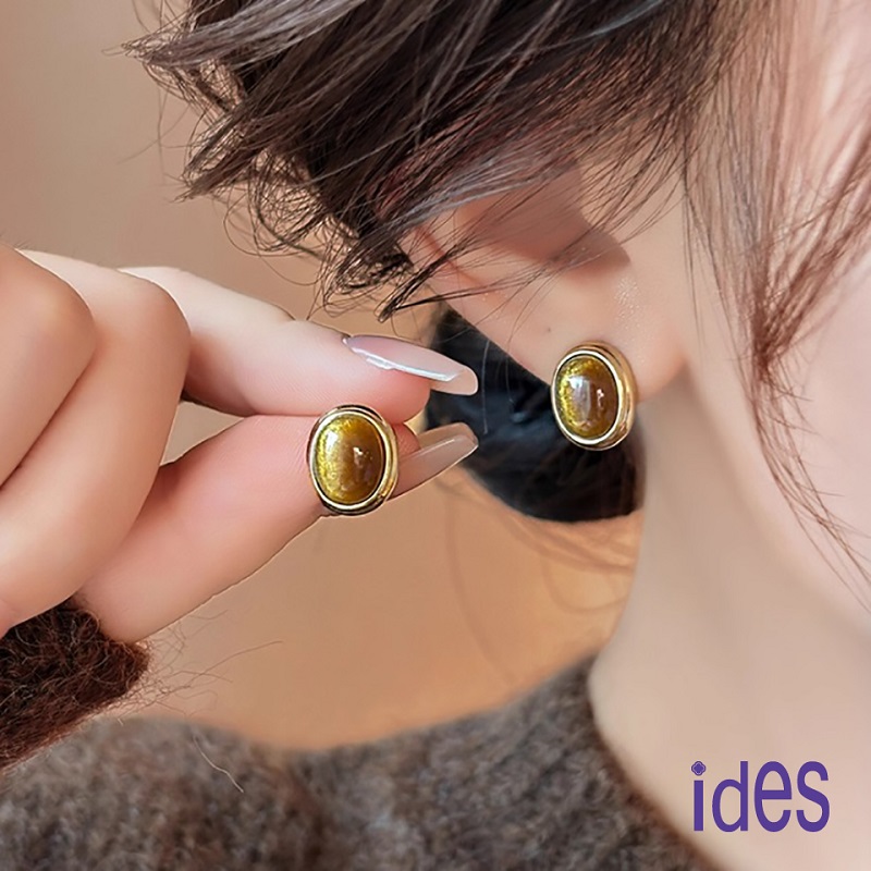 [ides愛蒂思] 輕珠寶時尚設計都會系列耳環/復古金, , large