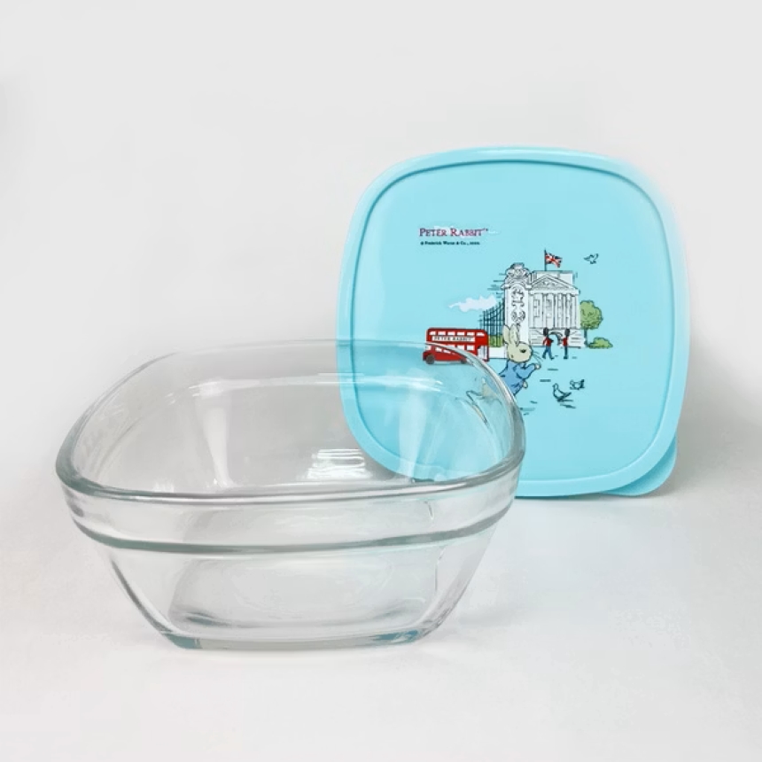 Square Slanted Bottom Glass Food Storage Containe, , large