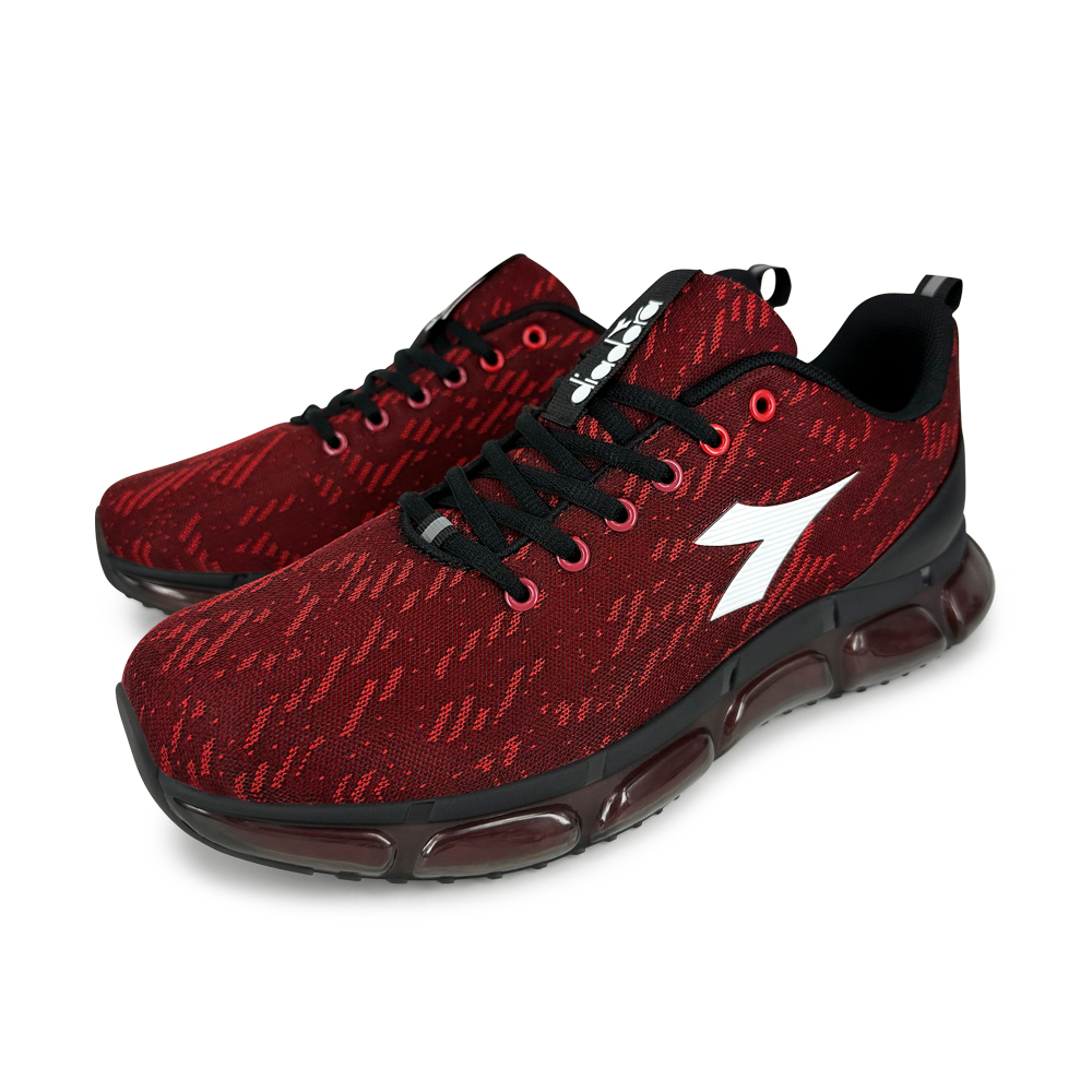 DIADORA迪亞多那 穩定高效避震跑鞋 男運動鞋 男鞋 慢跑鞋 寬楦 高腳背 透氣 足弓支撐 輕量 吸震 防滑 紅 綠, , large