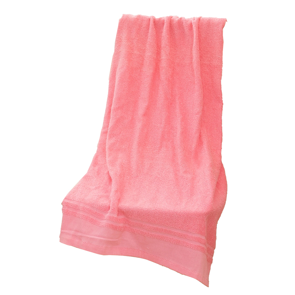 方格牌艷麗浴巾-70x130cm-粉紅色-2條, , large