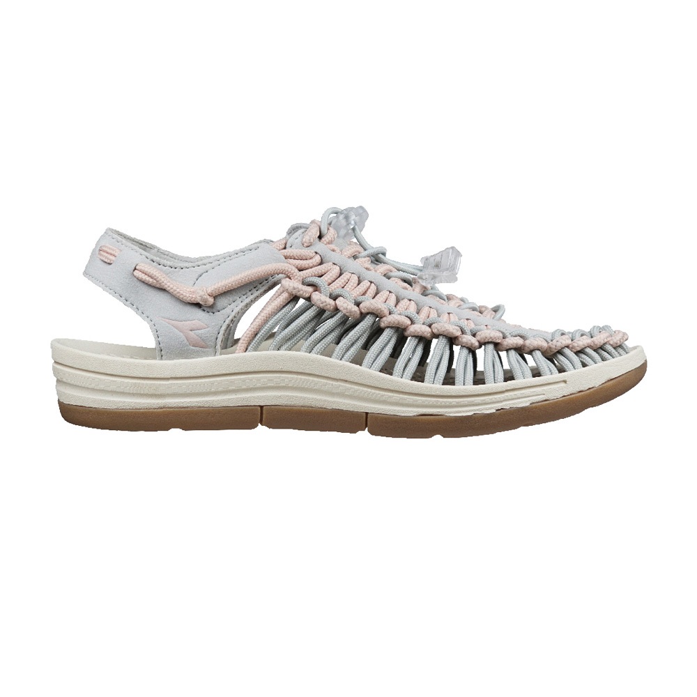 DIADORA迪亞多那 水陸兩用編織涼鞋 女鞋 簡約 時尚 休閒 好穿脫 束扣 彈性 輕量 吸震 耐磨 防滑 深藍 灰粉, , large