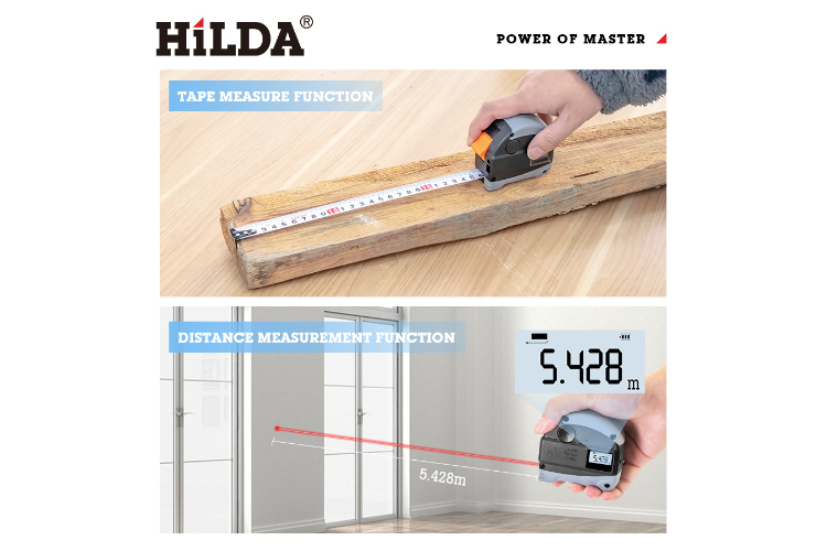 【HILDA】希爾達電動工具 雷射捲尺 5米捲尺+30米雷射距離, , large