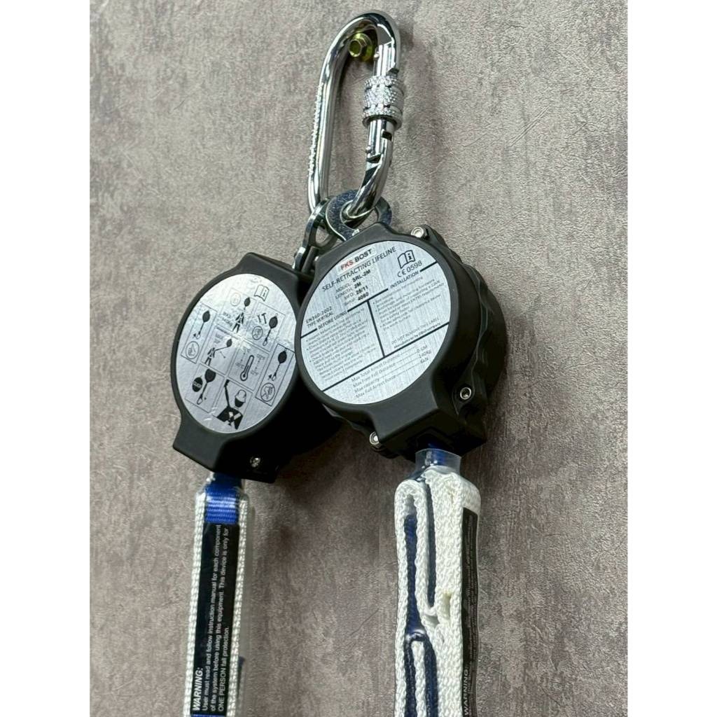 WIN五金 台灣製造FKS BOST SRL-1.5M(單顆) 織帶高空作業防墜器 通過認證CE EN 織帶防墜器 安全帶 捲吊防墜器 防墬器, , large
