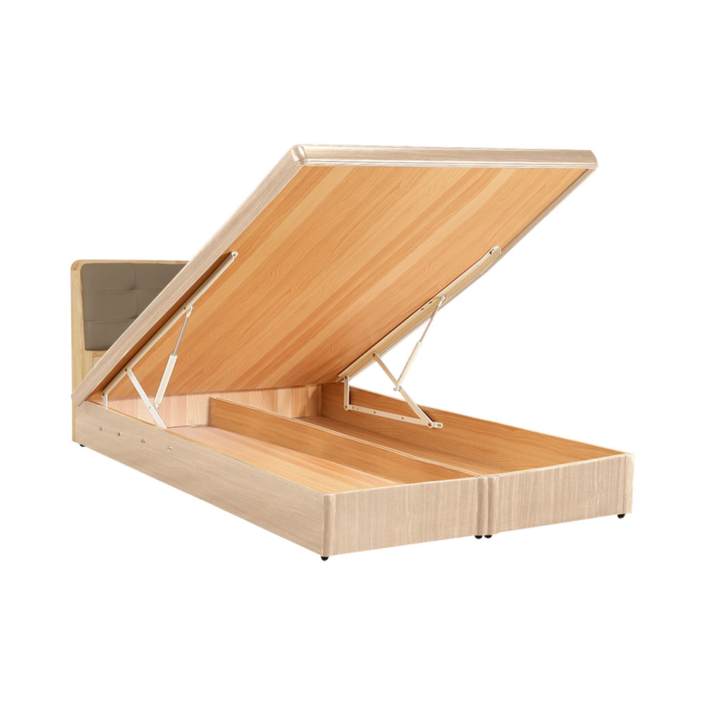 【Homelike】 喜家居雙人加大6尺掀床組-原木色(2531), , large