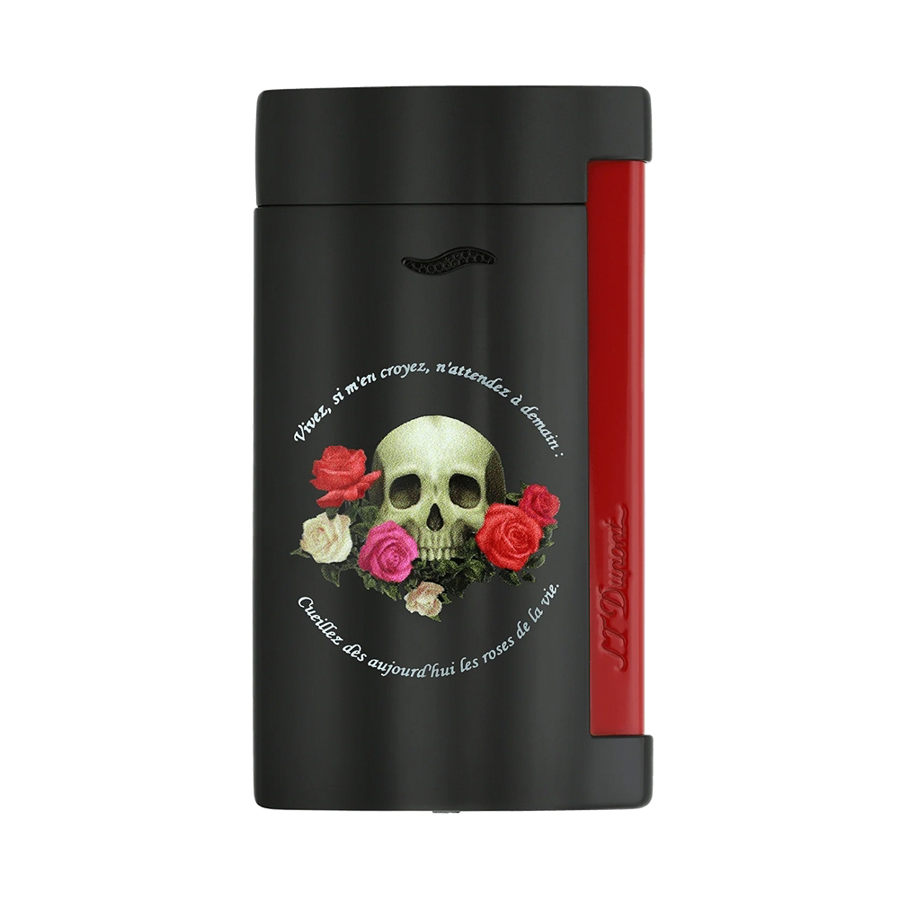 S.T.Dupont 都彭 Slim 7系列 Memento Mori 臻薄霧面防風打火機-黑色限定款027794, , large