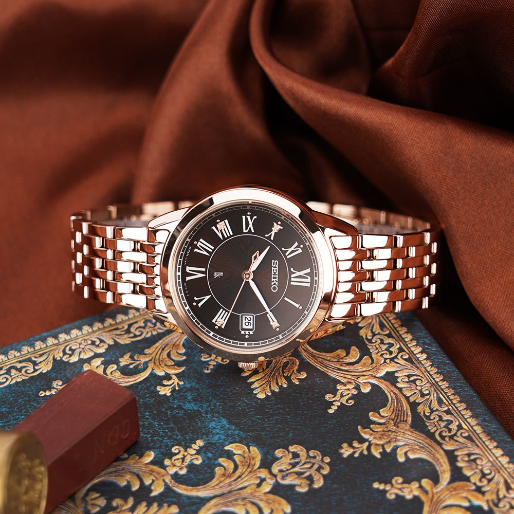 SEIKO 精工 LUKIA 太陽能真鑽女錶-33mm V147-0CR0B(SUT398J1), , large