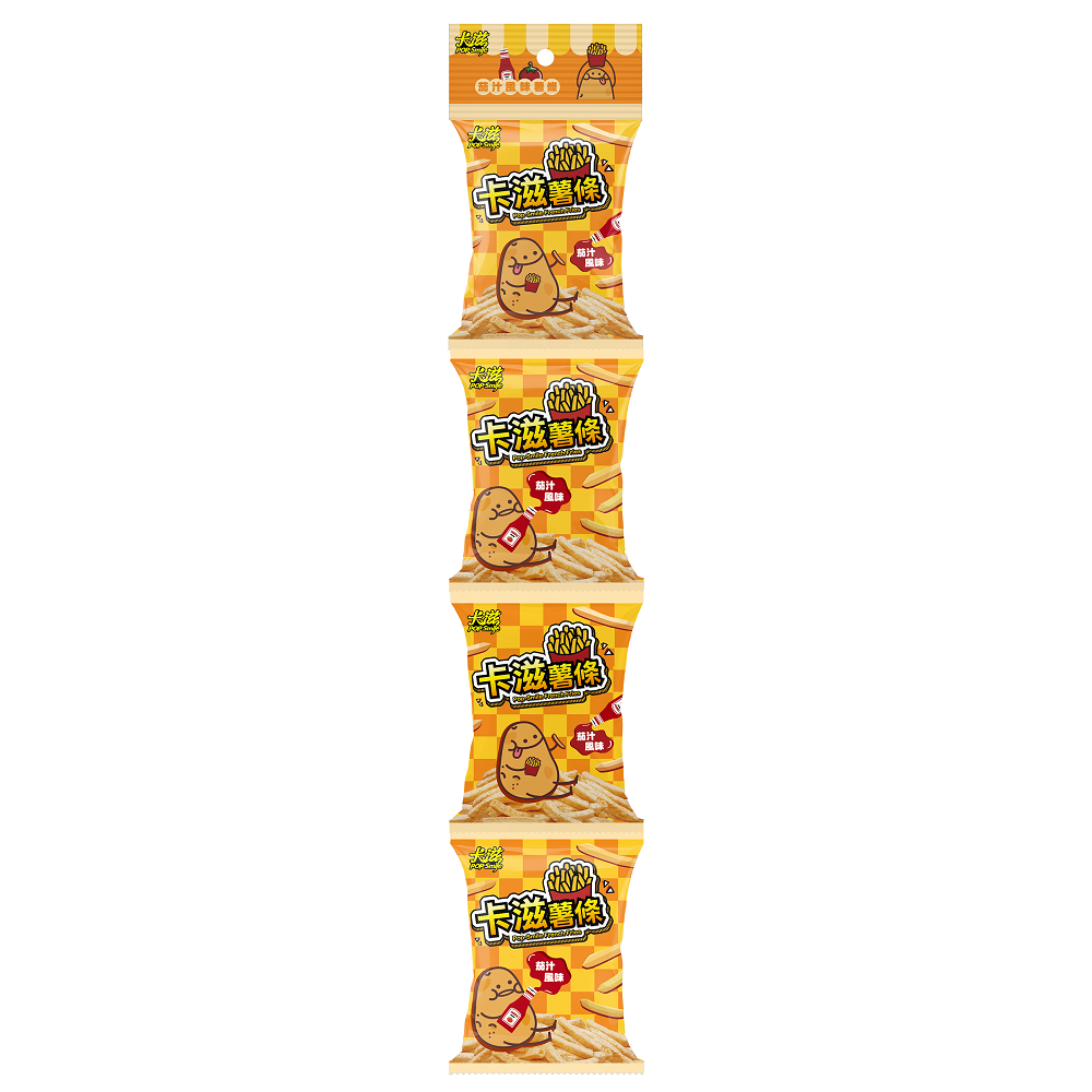 Popsmile Four packs French fries ketchup, , large
